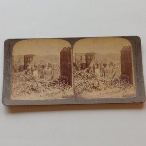 ANTIQUE Stereograph Card "Ruined City San Francisco" 1906 Underwoodand Underwood